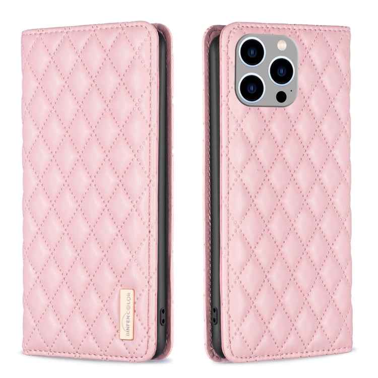 Diamond Lattice Magnetic Leather Flip Phone Case, For iPhone 15 Pro Max, For iPhone 15 Pro, For iPhone 15 Plus, For iPhone 15