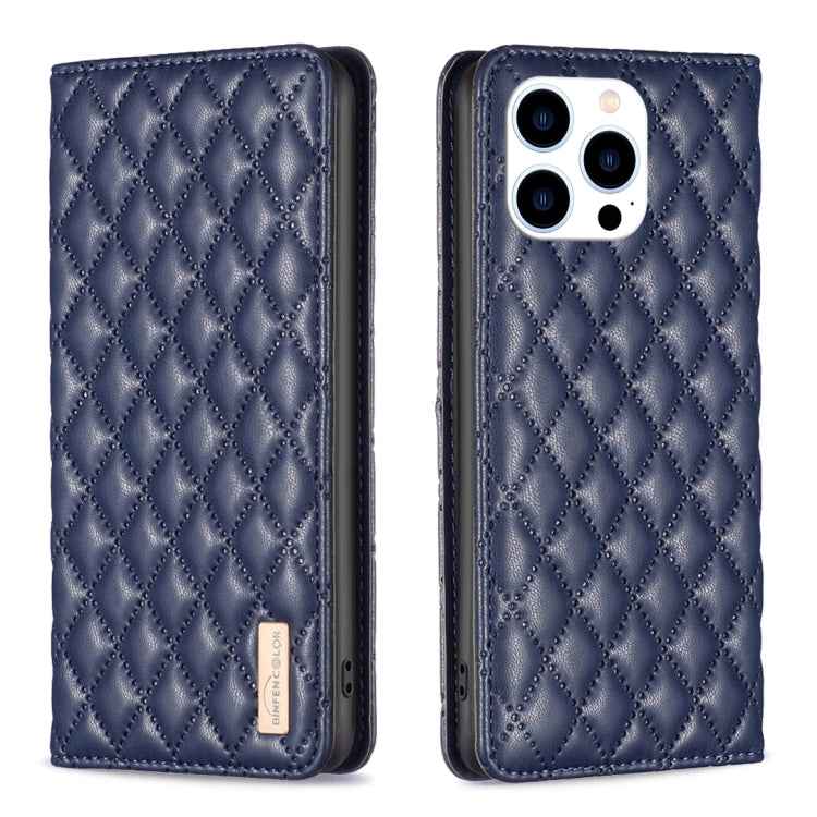 Diamond Lattice Magnetic Leather Flip Phone Case, For iPhone 15 Pro Max, For iPhone 15 Pro, For iPhone 15 Plus, For iPhone 15