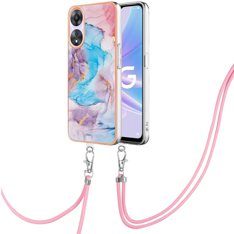 Electroplating IMD TPU Phone Case with Lanyard, For OPPO Reno11 5G Global, For OPPO Reno11 Pro 5G Global, For OPPO A58 4G, For OPPO Reno10 5G Global, For OPPO Reno10 Pro 5G Global, For OPPO A78 4G, For OPPO Reno8 T 4G, For OPPO A78 / A58