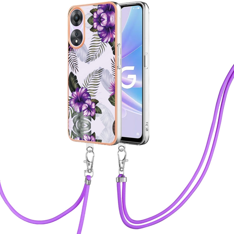 Electroplating IMD TPU Phone Case with Lanyard, For OPPO Reno11 5G Global, For OPPO Reno11 Pro 5G Global, For OPPO A58 4G, For OPPO Reno10 5G Global, For OPPO Reno10 Pro 5G Global, For OPPO A78 4G, For OPPO Reno8 T 4G, For OPPO A78 / A58