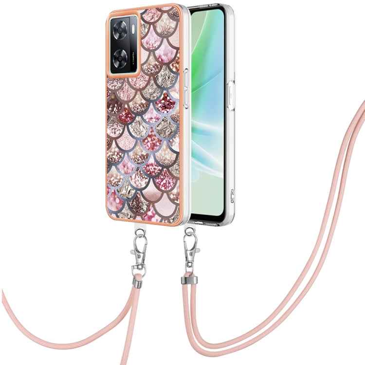 Electroplating IMD TPU Phone Case with Lanyard, For OPPO A98, For OPPO A17, For OPPO A57 4G/A77 5G Taiwan/K10 5G Global, For OPPO A79 5G Global