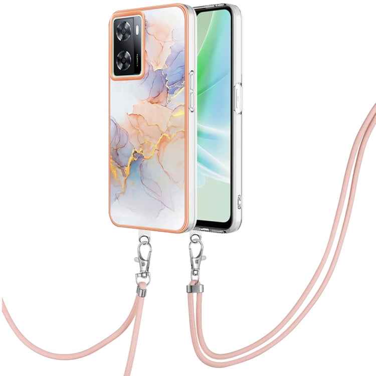 Electroplating IMD TPU Phone Case with Lanyard, For OPPO A98, For OPPO A17, For OPPO A57 4G/A77 5G Taiwan/K10 5G Global, For OPPO A79 5G Global