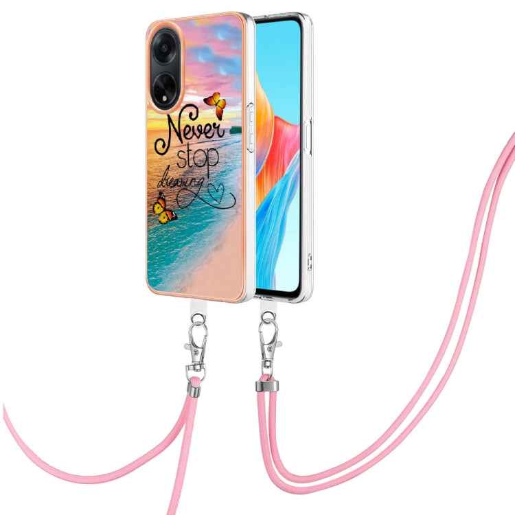 Electroplating IMD TPU Phone Case with Lanyard, For OPPO A98, For OPPO A17, For OPPO A57 4G/A77 5G Taiwan/K10 5G Global, For OPPO A79 5G Global