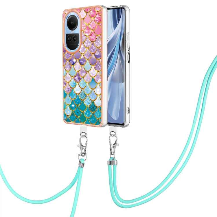 Electroplating IMD TPU Phone Case with Lanyard, For OPPO Reno11 5G Global, For OPPO Reno11 Pro 5G Global, For OPPO A58 4G, For OPPO Reno10 5G Global, For OPPO Reno10 Pro 5G Global, For OPPO A78 4G, For OPPO Reno8 T 4G, For OPPO A78 / A58