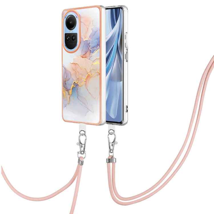 Electroplating IMD TPU Phone Case with Lanyard, For OPPO Reno11 5G Global, For OPPO Reno11 Pro 5G Global, For OPPO A58 4G, For OPPO Reno10 5G Global, For OPPO Reno10 Pro 5G Global, For OPPO A78 4G, For OPPO Reno8 T 4G, For OPPO A78 / A58