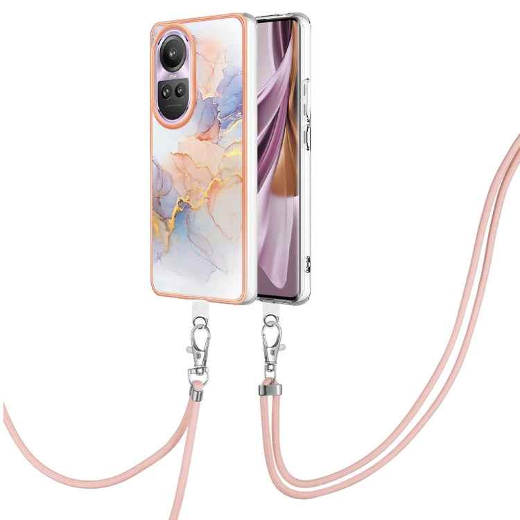 Electroplating IMD TPU Phone Case with Lanyard, For OPPO Reno11 5G Global, For OPPO Reno11 Pro 5G Global, For OPPO A58 4G, For OPPO Reno10 5G Global, For OPPO Reno10 Pro 5G Global, For OPPO A78 4G, For OPPO Reno8 T 4G, For OPPO A78 / A58