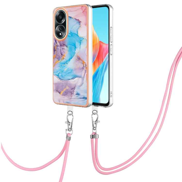 Electroplating IMD TPU Phone Case with Lanyard, For OPPO Reno11 5G Global, For OPPO Reno11 Pro 5G Global, For OPPO A58 4G, For OPPO Reno10 5G Global, For OPPO Reno10 Pro 5G Global, For OPPO A78 4G, For OPPO Reno8 T 4G, For OPPO A78 / A58