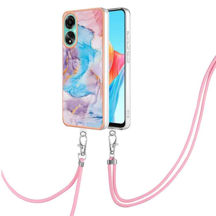 Electroplating IMD TPU Phone Case with Lanyard, For OPPO Reno11 5G Global, For OPPO Reno11 Pro 5G Global, For OPPO A58 4G, For OPPO Reno10 5G Global, For OPPO Reno10 Pro 5G Global, For OPPO A78 4G, For OPPO Reno8 T 4G, For OPPO A78 / A58