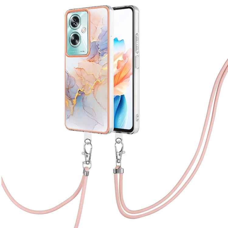 Electroplating IMD TPU Phone Case with Lanyard, For OPPO A98, For OPPO A17, For OPPO A57 4G/A77 5G Taiwan/K10 5G Global, For OPPO A79 5G Global