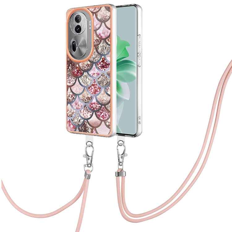 Electroplating IMD TPU Phone Case with Lanyard, For OPPO Reno11 5G Global, For OPPO Reno11 Pro 5G Global, For OPPO A58 4G, For OPPO Reno10 5G Global, For OPPO Reno10 Pro 5G Global, For OPPO A78 4G, For OPPO Reno8 T 4G, For OPPO A78 / A58