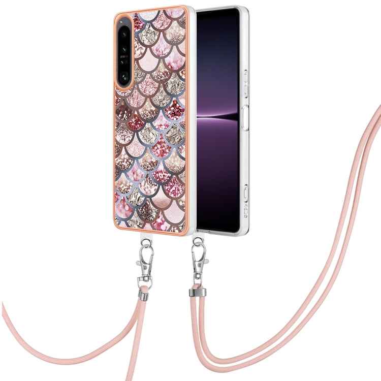 Electroplating IMD TPU Phone Case with Lanyard, For Sony Xperia 5 IV, For Sony Xperia 1 IV, For Sony Xperia 10 IV