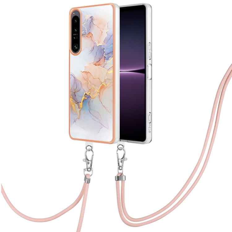 Electroplating IMD TPU Phone Case with Lanyard, For Sony Xperia 5 IV, For Sony Xperia 1 IV, For Sony Xperia 10 IV