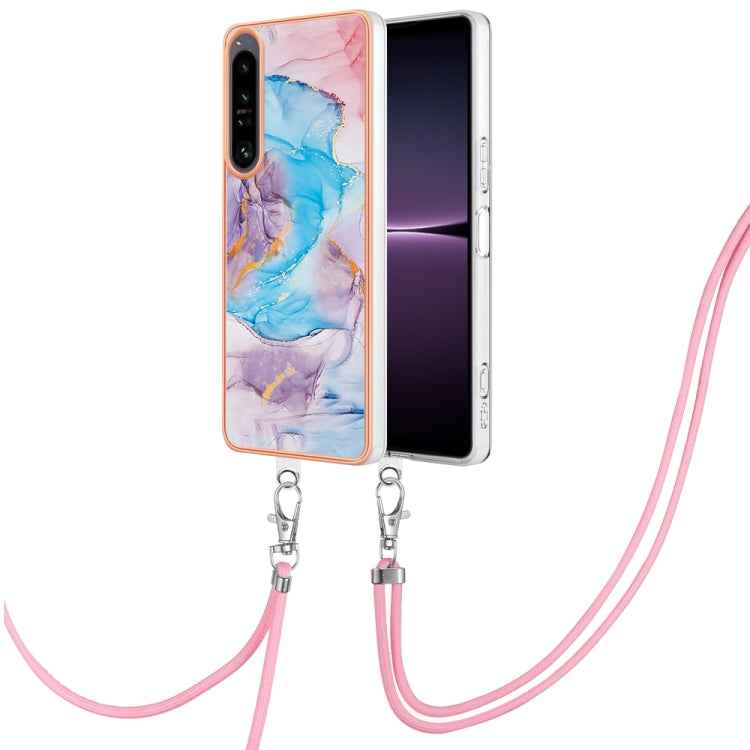 Electroplating IMD TPU Phone Case with Lanyard, For Sony Xperia 5 IV, For Sony Xperia 1 IV, For Sony Xperia 10 IV