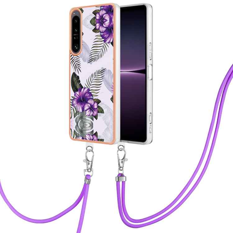 Electroplating IMD TPU Phone Case with Lanyard, For Sony Xperia 5 IV, For Sony Xperia 1 IV, For Sony Xperia 10 IV