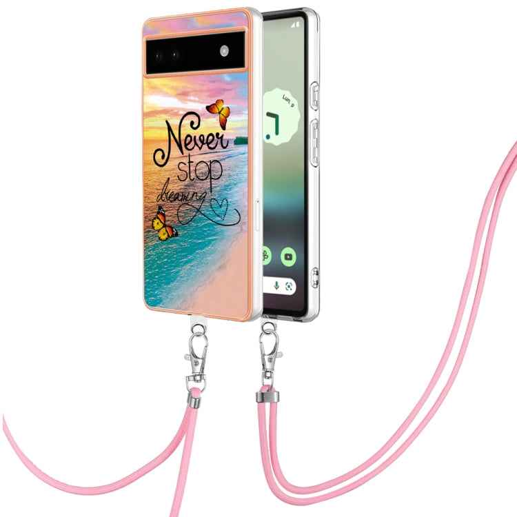 Electroplating IMD TPU Phone Case with Lanyard, For Google Pixel 9 Pro XL, For Google Pixel 9 / 9 Pro, For Google Pixel 8a, For Google Pixel 8 Pro, For Google Pixel 8, For Google Pixel 7a, For Google Pixel 6a
