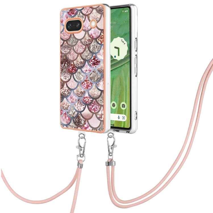Electroplating IMD TPU Phone Case with Lanyard, For Google Pixel 9 Pro XL, For Google Pixel 9 / 9 Pro, For Google Pixel 8a, For Google Pixel 8 Pro, For Google Pixel 8, For Google Pixel 7a, For Google Pixel 6a