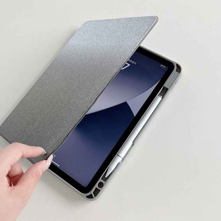 Gradient Glitter Magnetic Split Leather Tablet Case