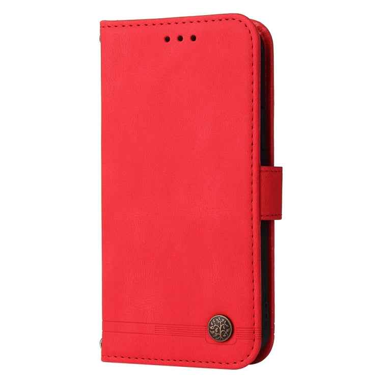 Skin Feel Life Tree Metal Button Leather Phone Case, For vivo Y36 4G / 5G Foreign, For vivo Y78 5G Foreign