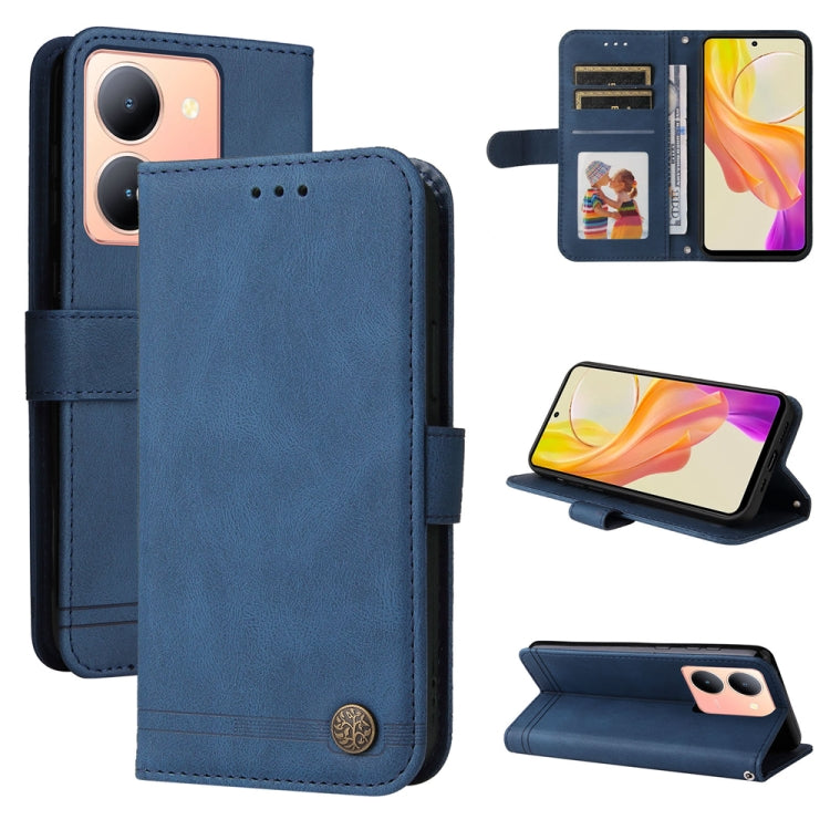 Skin Feel Life Tree Metal Button Leather Phone Case, For vivo Y03 4G, For vivo Y200 / V29e Global, For vivo Y17s, For vivo Y36 4G / 5G Foreign, For vivo Y78 5G Foreign