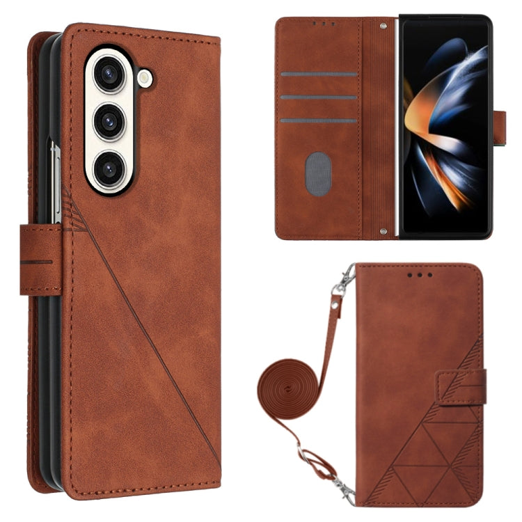 Crossbody 3D Embossed Flip Leather Phone Case, For Samsung Galaxy A25 5G / A24, For Samsung Galaxy A15, For Samsung Galaxy Z Fold5 5G, For Samsung Galaxy Z Flip5 5G, For Samsung Galaxy S23 FE 5G, For Samsung Galaxy A05, For Samsung Galaxy A05s