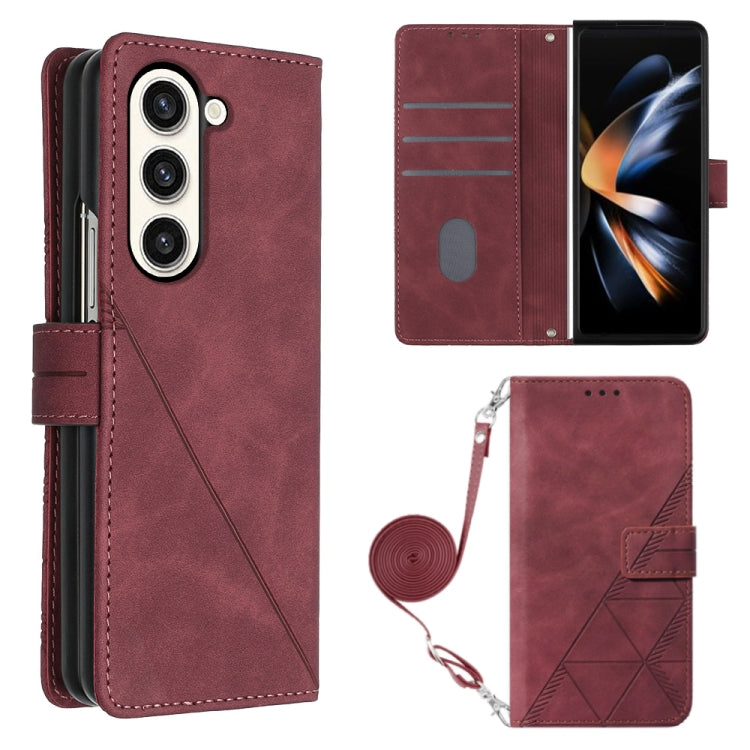 Crossbody 3D Embossed Flip Leather Phone Case, For Samsung Galaxy A25 5G / A24, For Samsung Galaxy A15, For Samsung Galaxy Z Fold5 5G, For Samsung Galaxy Z Flip5 5G, For Samsung Galaxy S23 FE 5G, For Samsung Galaxy A05, For Samsung Galaxy A05s