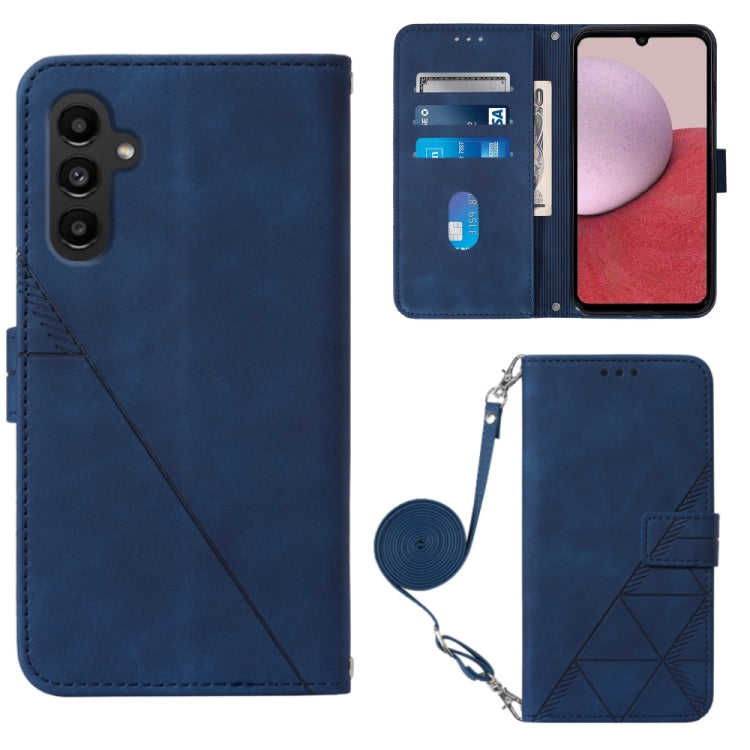 Crossbody 3D Embossed Flip Leather Phone Case, For Samsung Galaxy A25 5G / A24, For Samsung Galaxy A15, For Samsung Galaxy Z Fold5 5G, For Samsung Galaxy Z Flip5 5G, For Samsung Galaxy S23 FE 5G, For Samsung Galaxy A05, For Samsung Galaxy A05s