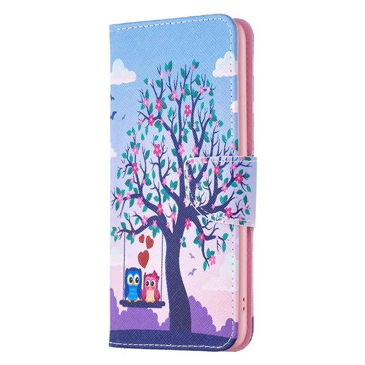 Colored Drawing Pattern Flip Leather Phone Case