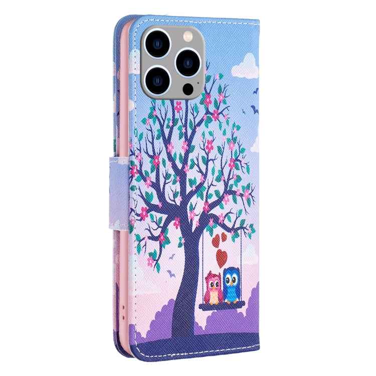 Colored Drawing Pattern Flip Leather Phone Case