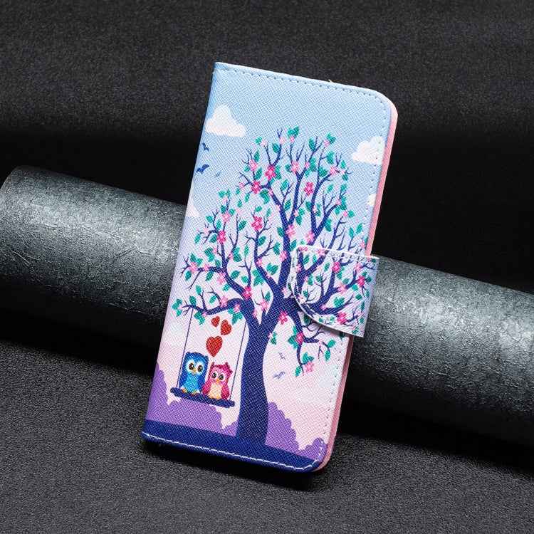 Colored Drawing Pattern Flip Leather Phone Case