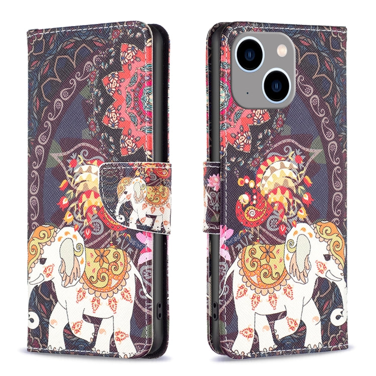 Colored Drawing Pattern Flip Leather Phone Case