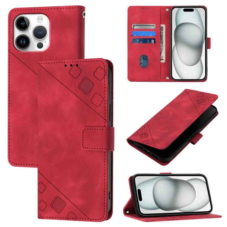 Skin-feel Embossed Leather Phone Case, For iPhone 17 Pro Max, For iPhone 17 Pro, For iPhone 17, For iPhone Air, For iPhone SE 2024, For iPhone 16 Pro Max, For iPhone 16 Pro, For iPhone 16 Plus