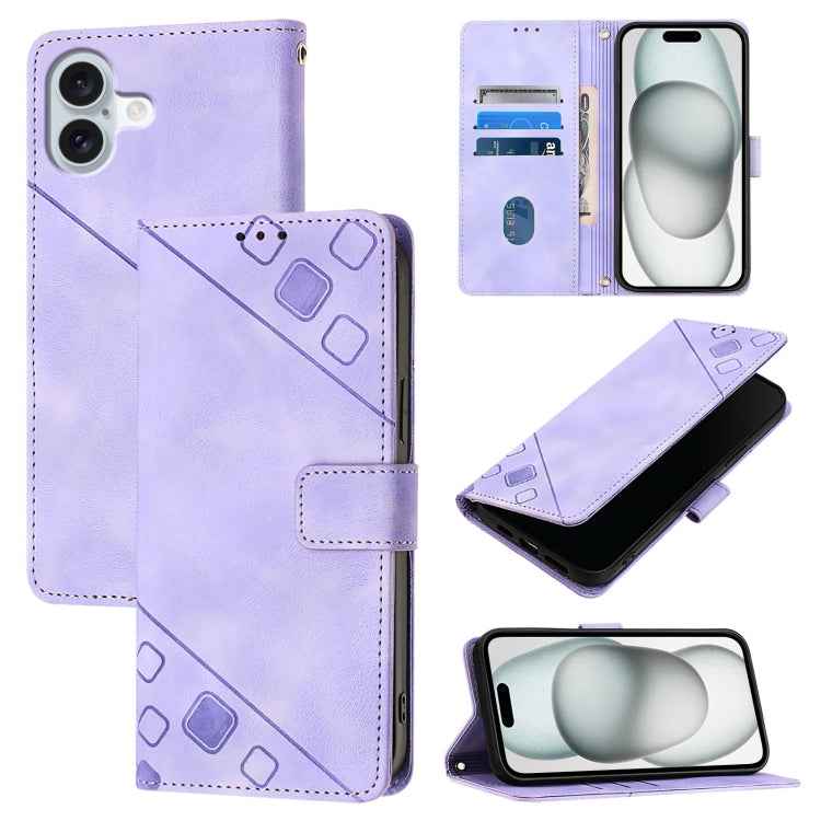 Skin-feel Embossed Leather Phone Case, For iPhone 17 Pro Max, For iPhone 17 Pro, For iPhone 17, For iPhone Air, For iPhone SE 2024, For iPhone 16 Pro Max, For iPhone 16 Pro, For iPhone 16 Plus