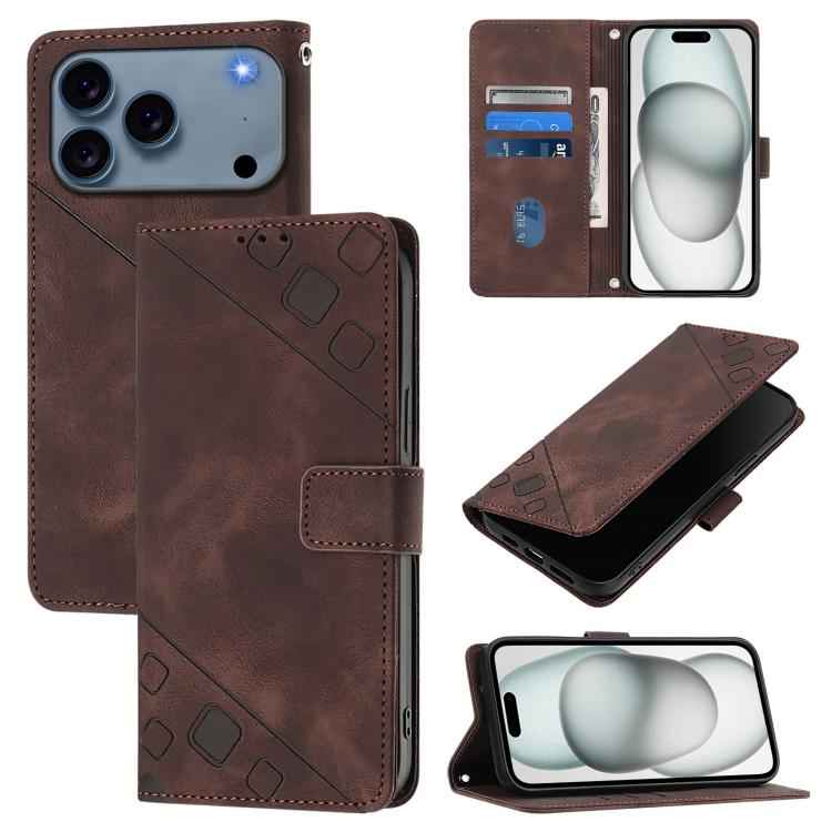 Skin-feel Embossed Leather Phone Case, For iPhone 17 Pro Max, For iPhone 17 Pro, For iPhone 17, For iPhone Air, For iPhone SE 2024, For iPhone 16 Pro Max, For iPhone 16 Pro, For iPhone 16 Plus