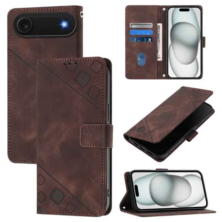 Skin-feel Embossed Leather Phone Case, For iPhone 17 Pro Max, For iPhone 17 Pro, For iPhone 17, For iPhone Air, For iPhone SE 2024, For iPhone 16 Pro Max, For iPhone 16 Pro, For iPhone 16 Plus