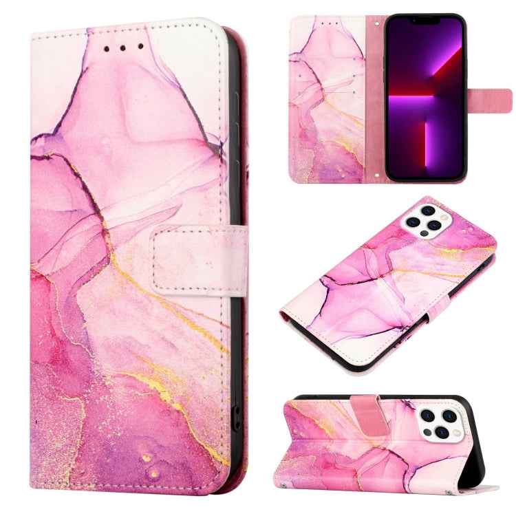 PT003 Marble Pattern Flip Leather Phone Case, For iPhone 15 Pro Max, For iPhone 15 Pro, For iPhone 15 Plus, For iPhone 15, For iPod Touch 7 / 6 / 5