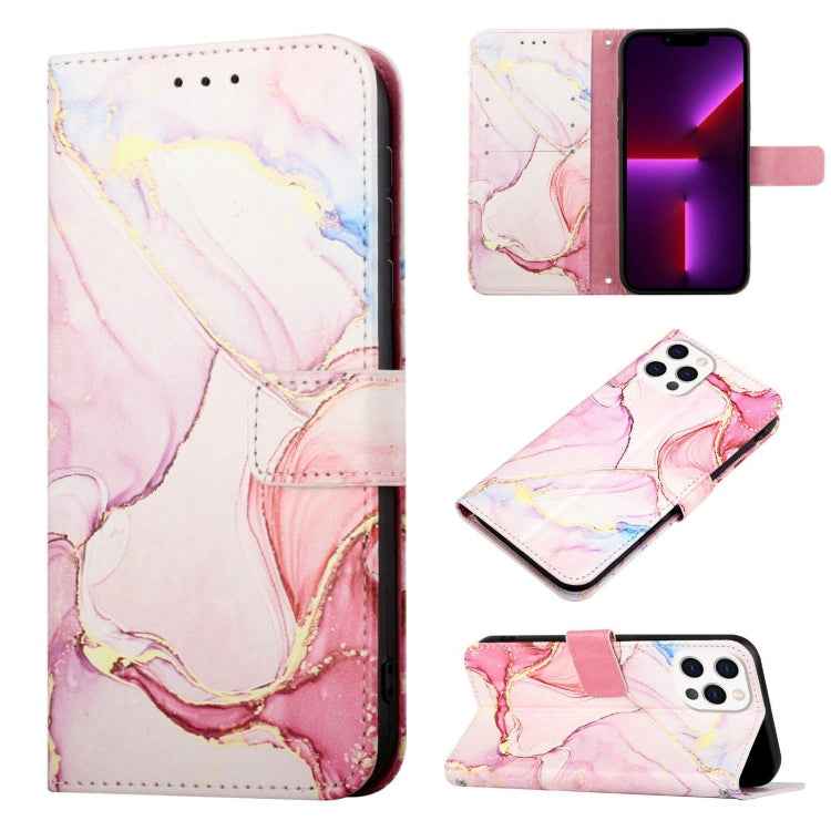 PT003 Marble Pattern Flip Leather Phone Case, For iPhone 15 Pro Max, For iPhone 15 Pro, For iPhone 15 Plus, For iPhone 15, For iPod Touch 7 / 6 / 5