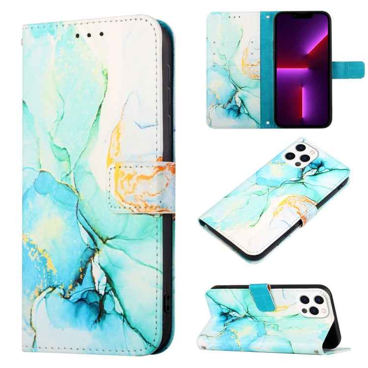 PT003 Marble Pattern Flip Leather Phone Case, For iPhone 15 Pro Max, For iPhone 15 Pro, For iPhone 15 Plus, For iPhone 15, For iPod Touch 7 / 6 / 5