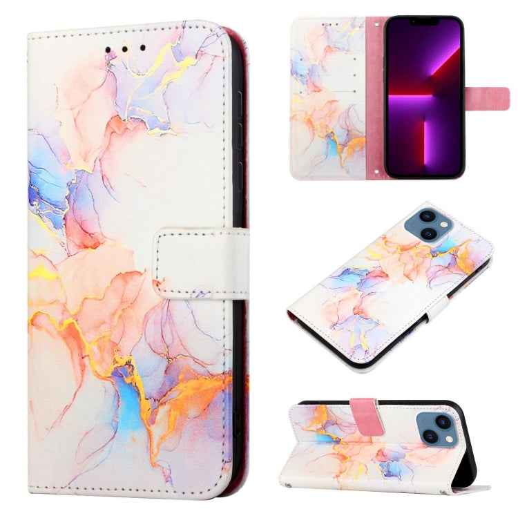 PT003 Marble Pattern Flip Leather Phone Case, For iPhone 15 Pro Max, For iPhone 15 Pro, For iPhone 15 Plus, For iPhone 15, For iPod Touch 7 / 6 / 5