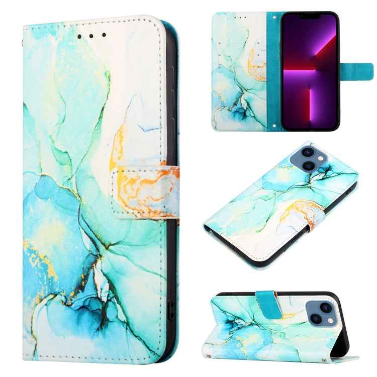 PT003 Marble Pattern Flip Leather Phone Case, For iPhone 15 Pro Max, For iPhone 15 Pro, For iPhone 15 Plus, For iPhone 15, For iPod Touch 7 / 6 / 5