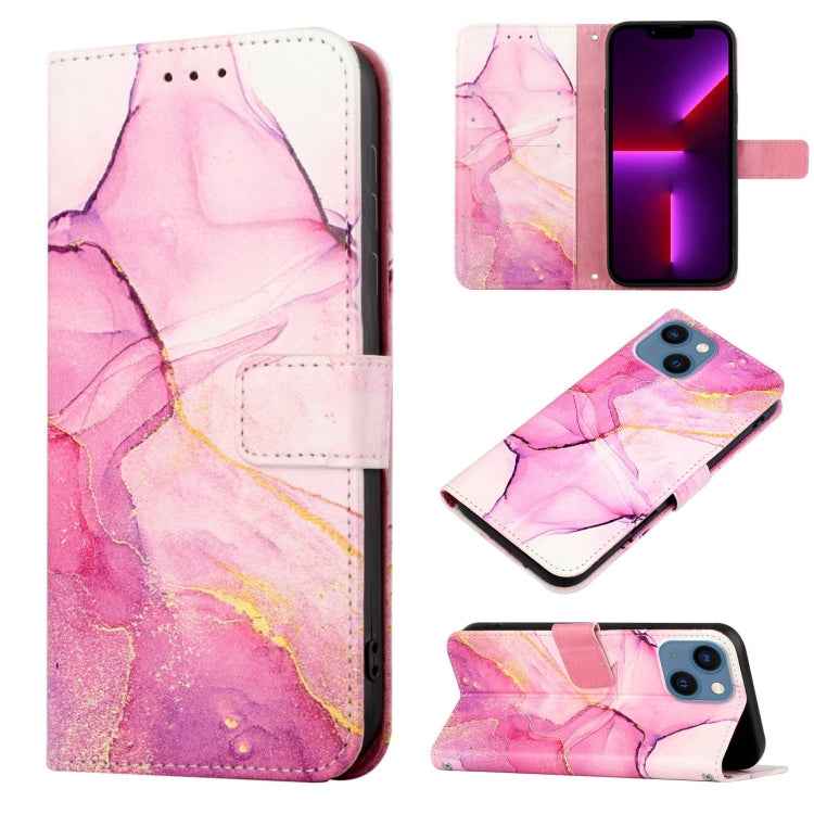 PT003 Marble Pattern Flip Leather Phone Case, For iPhone 15 Pro Max, For iPhone 15 Pro, For iPhone 15 Plus, For iPhone 15, For iPod Touch 7 / 6 / 5