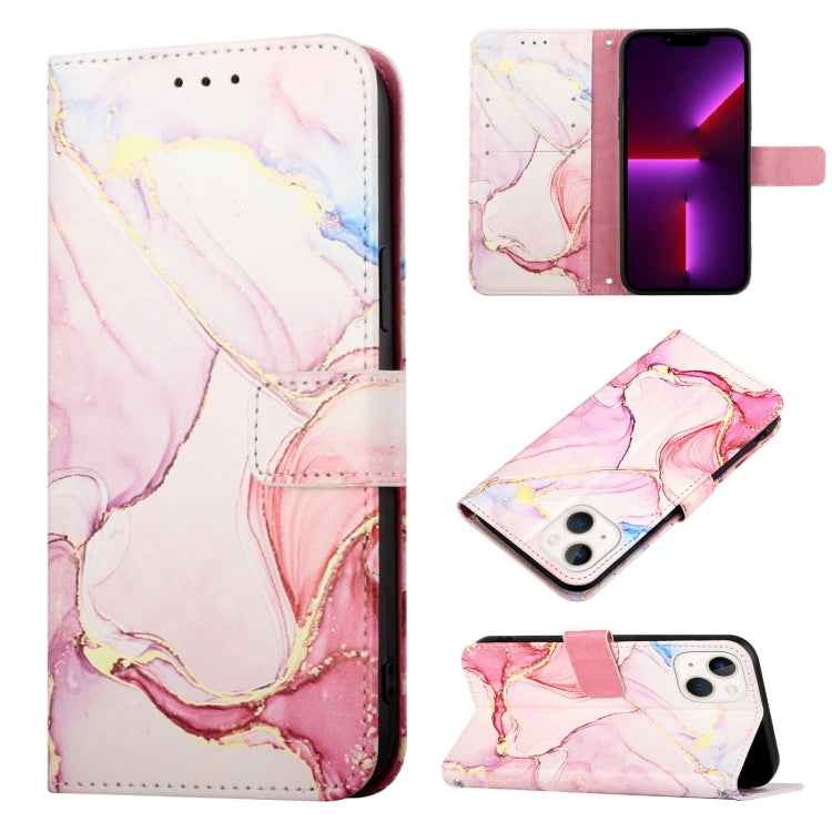 PT003 Marble Pattern Flip Leather Phone Case, For iPhone 15 Pro Max, For iPhone 15 Pro, For iPhone 15 Plus, For iPhone 15, For iPod Touch 7 / 6 / 5