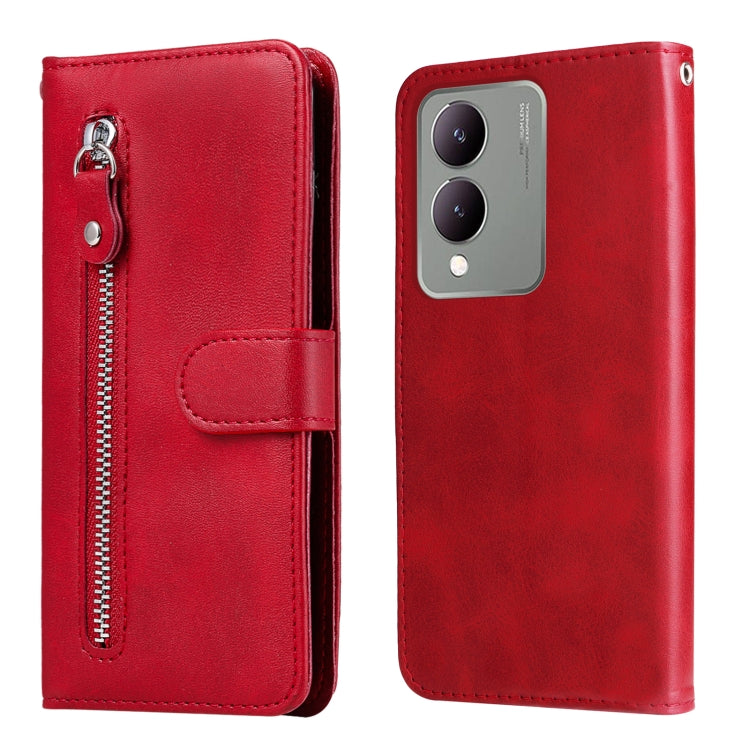 Fashion Calf Texture Zipper Leather Phone Case, For vivo Y03 4G, For vivo Y200 / V29e Global, For vivo Y17s, For vivo Y36 4G / 5G Global, For vivo Y78 5G Global