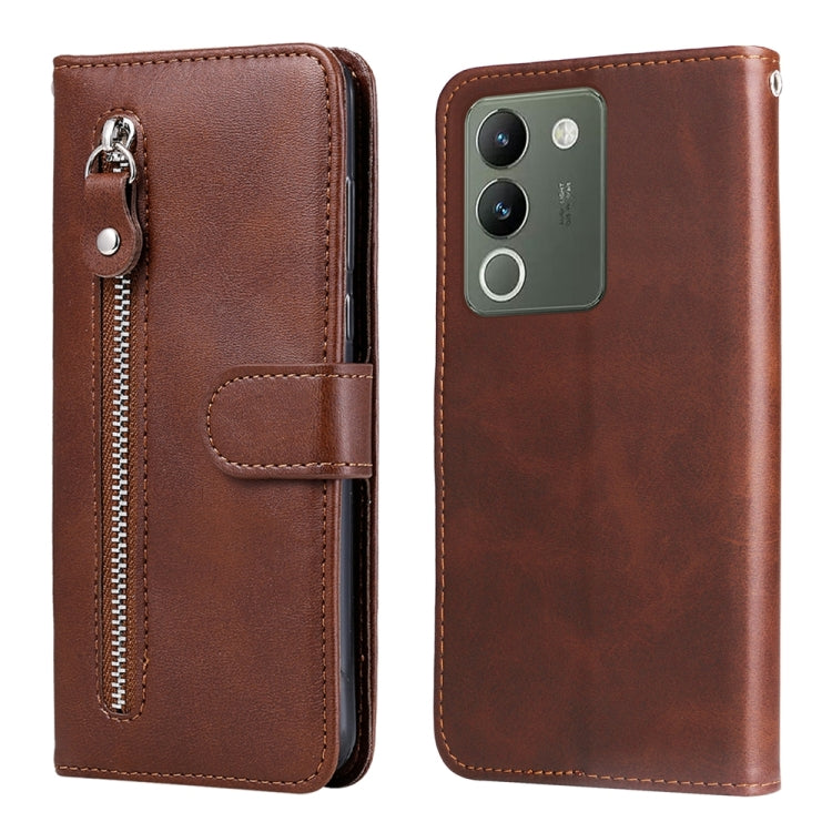 Fashion Calf Texture Zipper Leather Phone Case, For vivo Y03 4G, For vivo Y200 / V29e Global, For vivo Y17s, For vivo Y36 4G / 5G Global, For vivo Y78 5G Global