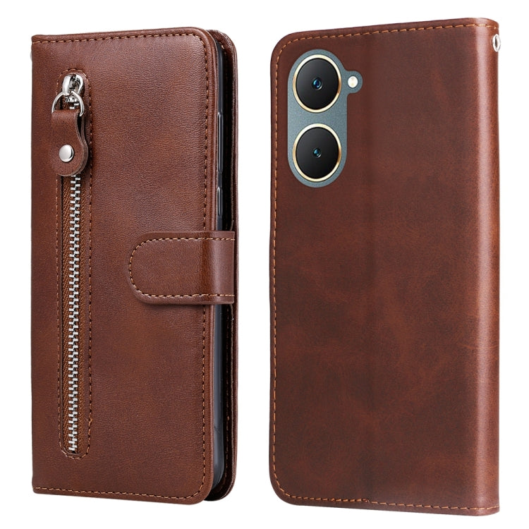 Fashion Calf Texture Zipper Leather Phone Case, For vivo Y03 4G, For vivo Y200 / V29e Global, For vivo Y17s, For vivo Y36 4G / 5G Global, For vivo Y78 5G Global