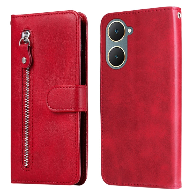 Fashion Calf Texture Zipper Leather Phone Case, For vivo Y03 4G, For vivo Y200 / V29e Global, For vivo Y17s, For vivo Y36 4G / 5G Global, For vivo Y78 5G Global