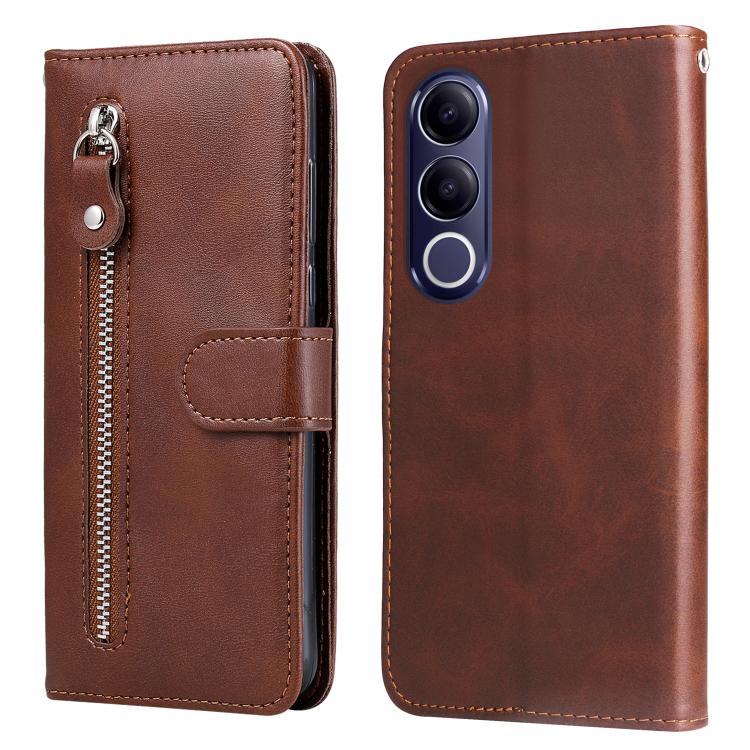 Fashion Calf Texture Zipper Leather Phone Case, For vivo Y600 Pro 5G, For vivo Y21 5G 2026 / vivo Y05 4G, For vivo V70 FE 5G, For vivo S50 5G / V70 5G, For vivo Y500 Pro 5G, For vivo X300 Pro, For vivo X300, For vivo V60 Lite 4G / 5G, For vivo Y31 5G 2025