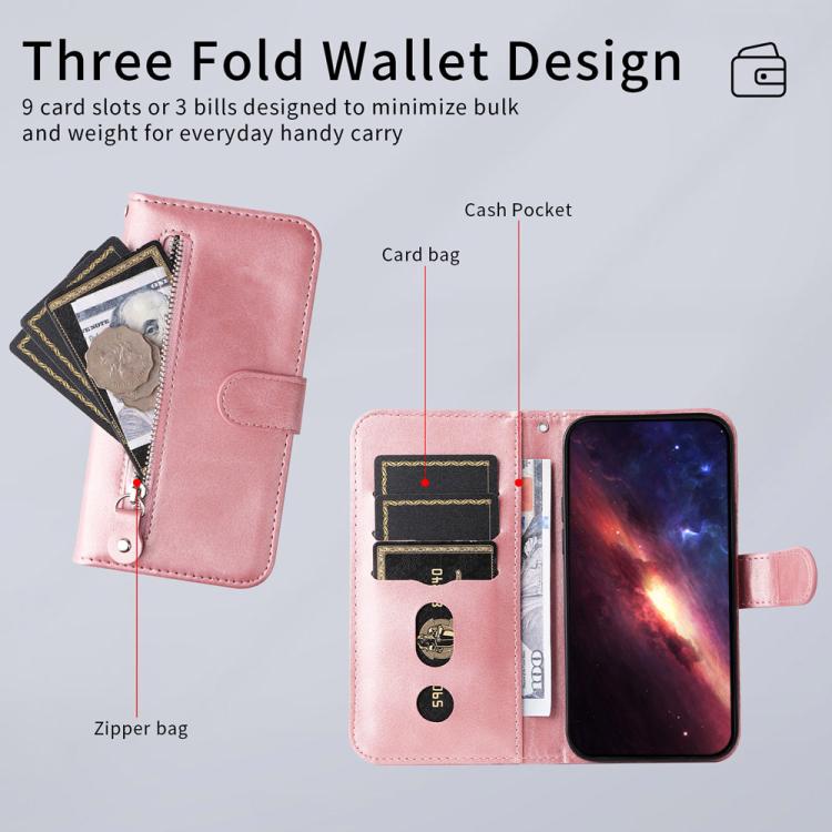 Fashion Calf Texture Zipper Leather Phone Case, For vivo Y600 Pro 5G, For vivo Y21 5G 2026 / vivo Y05 4G, For vivo V70 FE 5G, For vivo S50 5G / V70 5G, For vivo Y500 Pro 5G, For vivo X300 Pro, For vivo X300, For vivo V60 Lite 4G / 5G, For vivo Y31 5G 2025