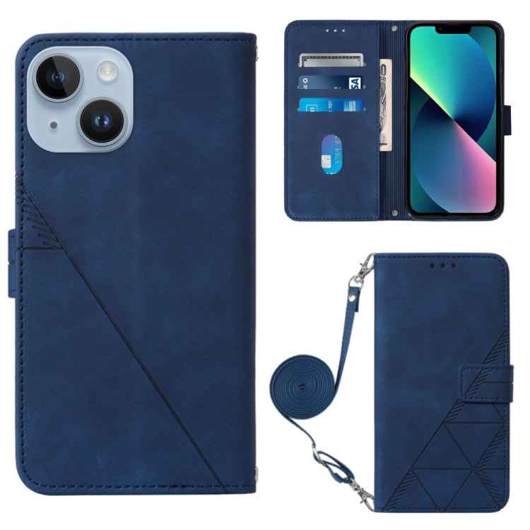 Crossbody 3D Embossed Flip Leather Phone Case, For iPhone 16, For iPhone 15 Pro Max, For iPhone 15 Pro, For iPhone 15 Plus, For iPhone 15, For iPod Touch 7 / 6 / 5