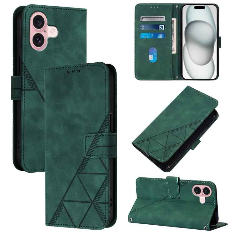 Crossbody 3D Embossed Flip Leather Phone Case, For iPhone 16, For iPhone 15 Pro Max, For iPhone 15 Pro, For iPhone 15 Plus, For iPhone 15, For iPod Touch 7 / 6 / 5