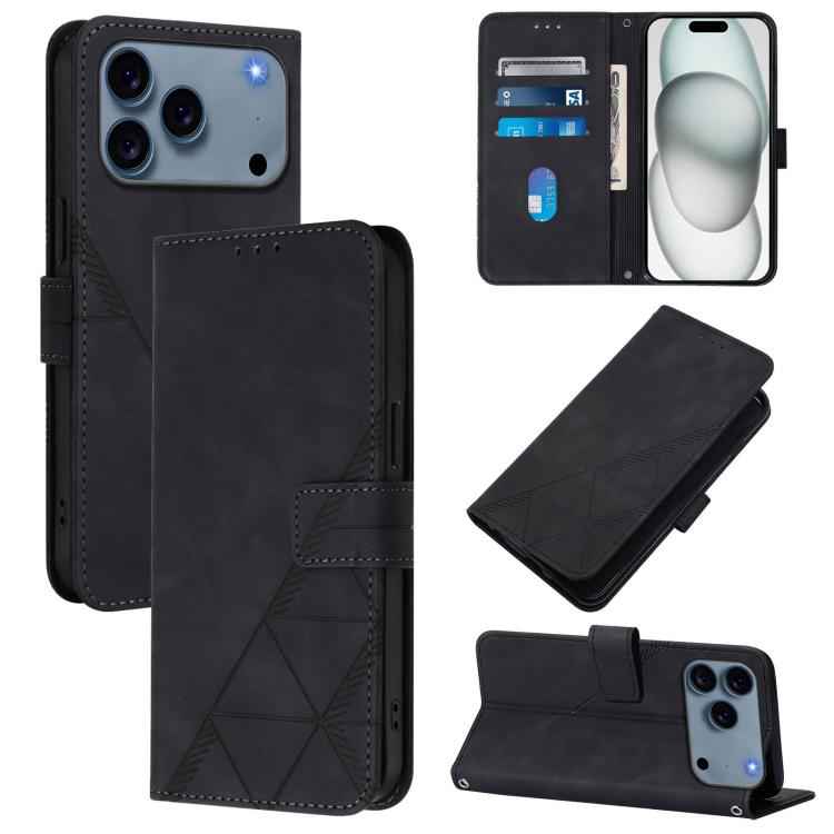 Crossbody 3D Embossed Flip Leather Phone Case, For iPhone 16e / 17e, For iPhone 17 Pro Max, For iPhone 17 Pro, For iPhone 17, For iPhone Air, For iPhone 16 Pro Max, For iPhone 16 Pro, For iPhone 16 Plus